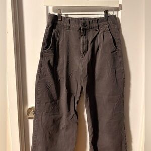 Muji Women's grey pleated trousers